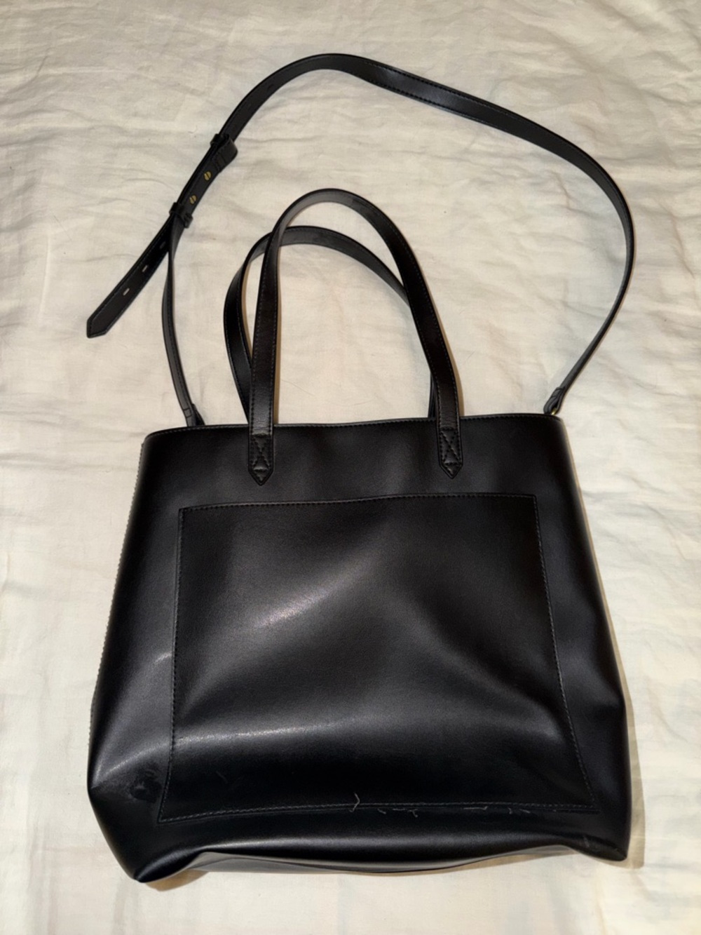 Madewell Black Vegan Leather Tote - Picture 7 of 10